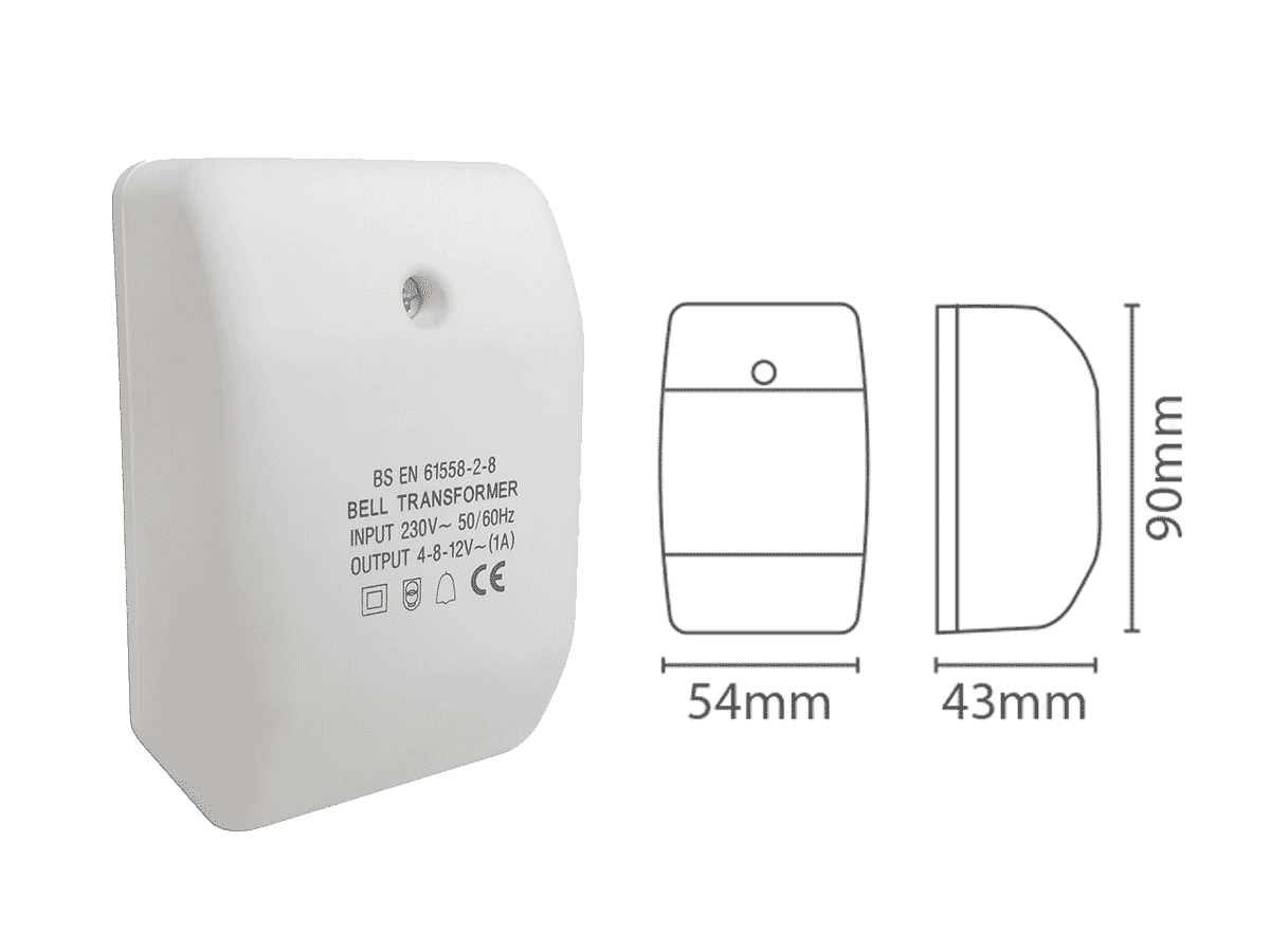 12 VAC Doorbell Transformer & Mechanical Chime for EZVIZ DB1 Connectec.uk